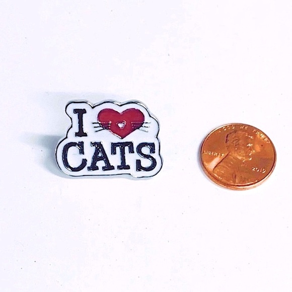 NEW I Love Cats Metal Pin - Picture 3 of 5